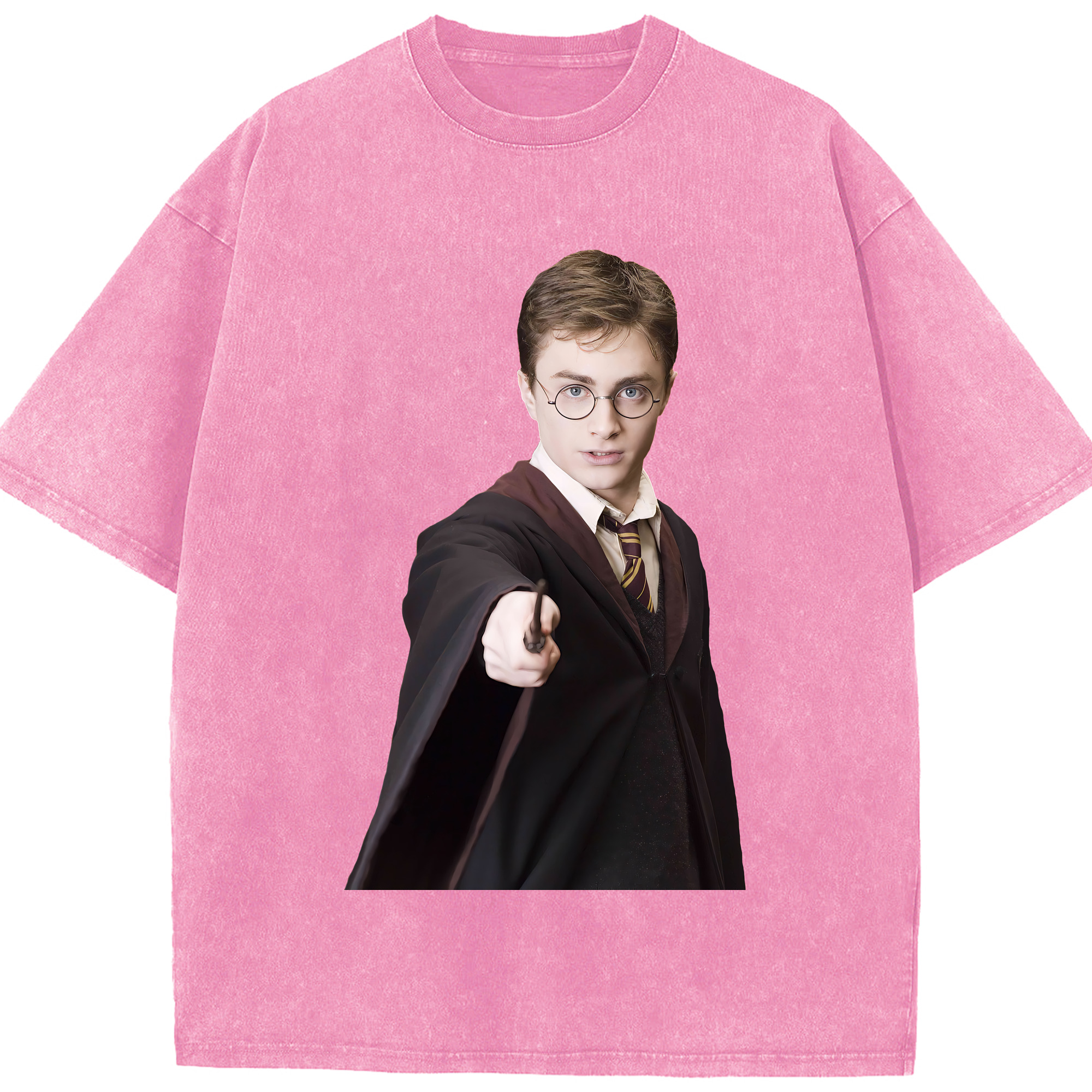 （画像用） Harry Potter ハリー・ポッターシリーズ 綿100% ヴィンテージ風 半袖Tシャツ（フロントプリント）